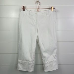 Ann Taylor LOFT 4P Marisa Lined Capri Lace-up Detail